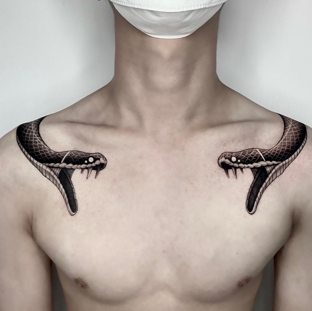 Double headed snake by Laura . . . #thedarkessencetattoo #thedarkesse... |  TikTok