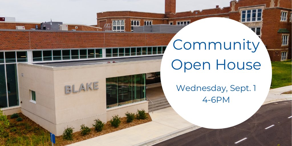 All Blake community members are invited to tour the Blake campus! Explore the new Entry Hall, Dining Commons and other updated spaces, enjoy an ice cream sundae and meet Cyrus the Bear. RSVP for this all-ages event by 8/20 at blake.mn/openhouse.