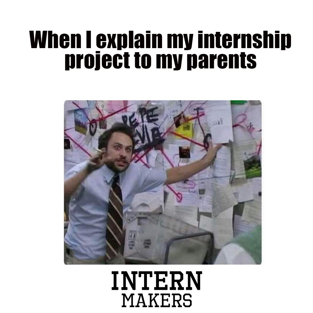 InternMakers's tweet photo. It's so hard not to sound crazy when you're explaining all the things you've got to do for your summer projects, it's okay we've all been there.
What's the craziest projects you've ever had to explain?

#Meme #recruiting #experience #funny #requirements #internmakers #Internship https://t.co/pFpmeAg8kD