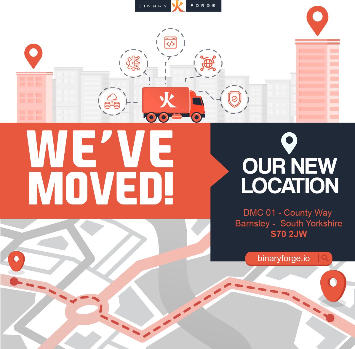 ForgeBinary's tweet image. We’re excited to announce a new chapter in the Binary Forge story, as we move into the Digital Media Centre in Barnsley. 🏢

The  @Barnsley_DMC is the perfect environment for us to grow our new pushfusion platform and continue to expand our development and consultancy services.