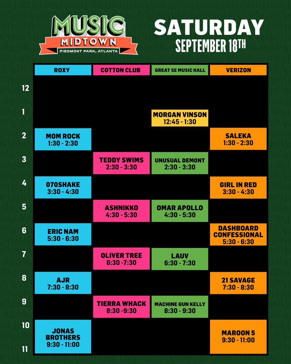 2021 Music Midtown schedule