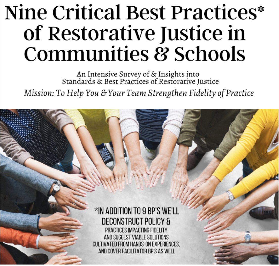 Join RJ on the Rise tonight, 5:30 PDT! An Intensive Survey of &amp; Insights into Standards &amp; Best Practices of Restorative Justice. Mission: To Help You &amp; Your Team Strengthen Fidelity of Practice. events.r20.constantcontact.com/register/event…