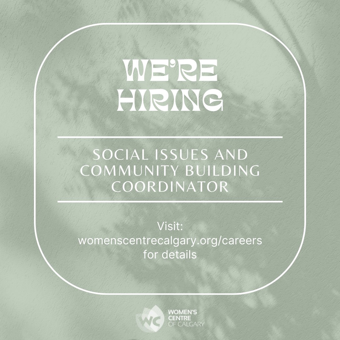 womenscentre's tweet photo. We are hiring!
The Women's Centre is looking for a Social Issues and Community Building coordinator to join our team full-time. 

For more details please visit our website: https://t.co/ShSckXGAYj https://t.co/qxOCl7uDi2