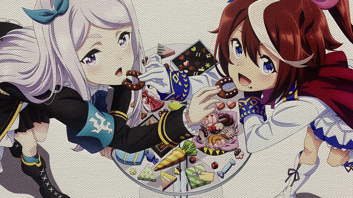 kankore_mune's tweet photo. ウマ娘全巻購入特典が全巻収納ボックスだとなぜか思い込んでて楽天で買ったらオリジナルキャンパスアート来てこれはこれで良かった✌😄
何度見ても楽天の特典はオリジナルキャンパスアートなのになんで収納ボックスだと思ったんだろ
#ウマ娘 https://t.co/zxACYOaooS