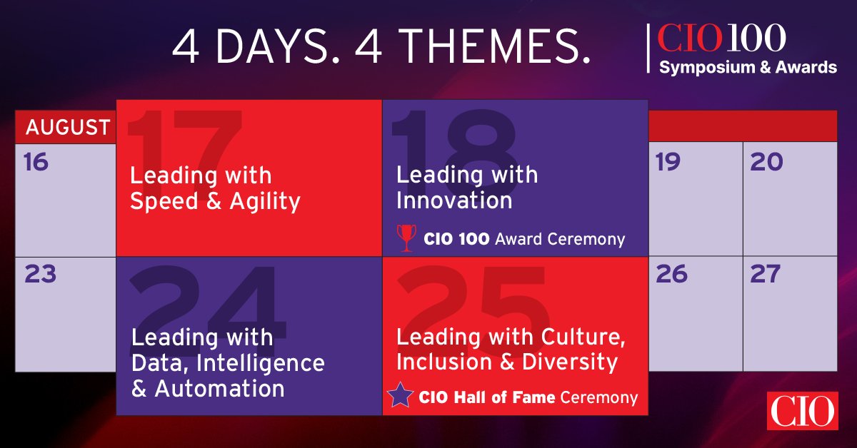 CIOevents's tweet photo. Coming up next is @nyike, Contibuting Editor @InfoWorld, President @star_cio, Author of Driving Digital to explore Leadership Strategies for Creating Agility and Speed
https://t.co/1QYCIODx4m #CIO100 #CIOHOF #ITLeadership https://t.co/wigbkjBikJ