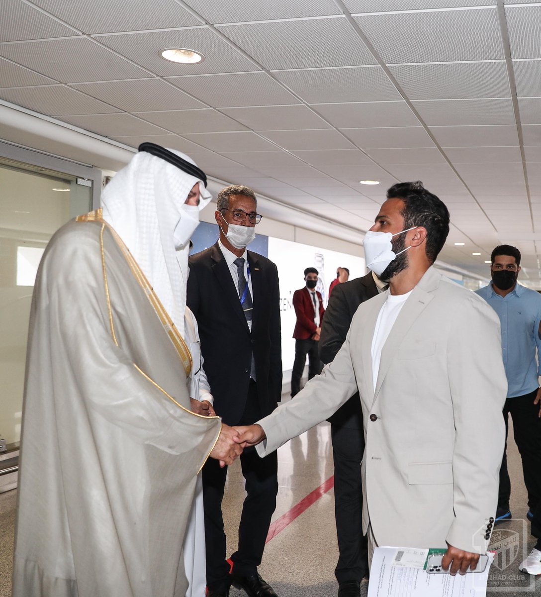 ittihad's tweet image. 📝📸 بعثة الفريق الكروي الأول في المغرب