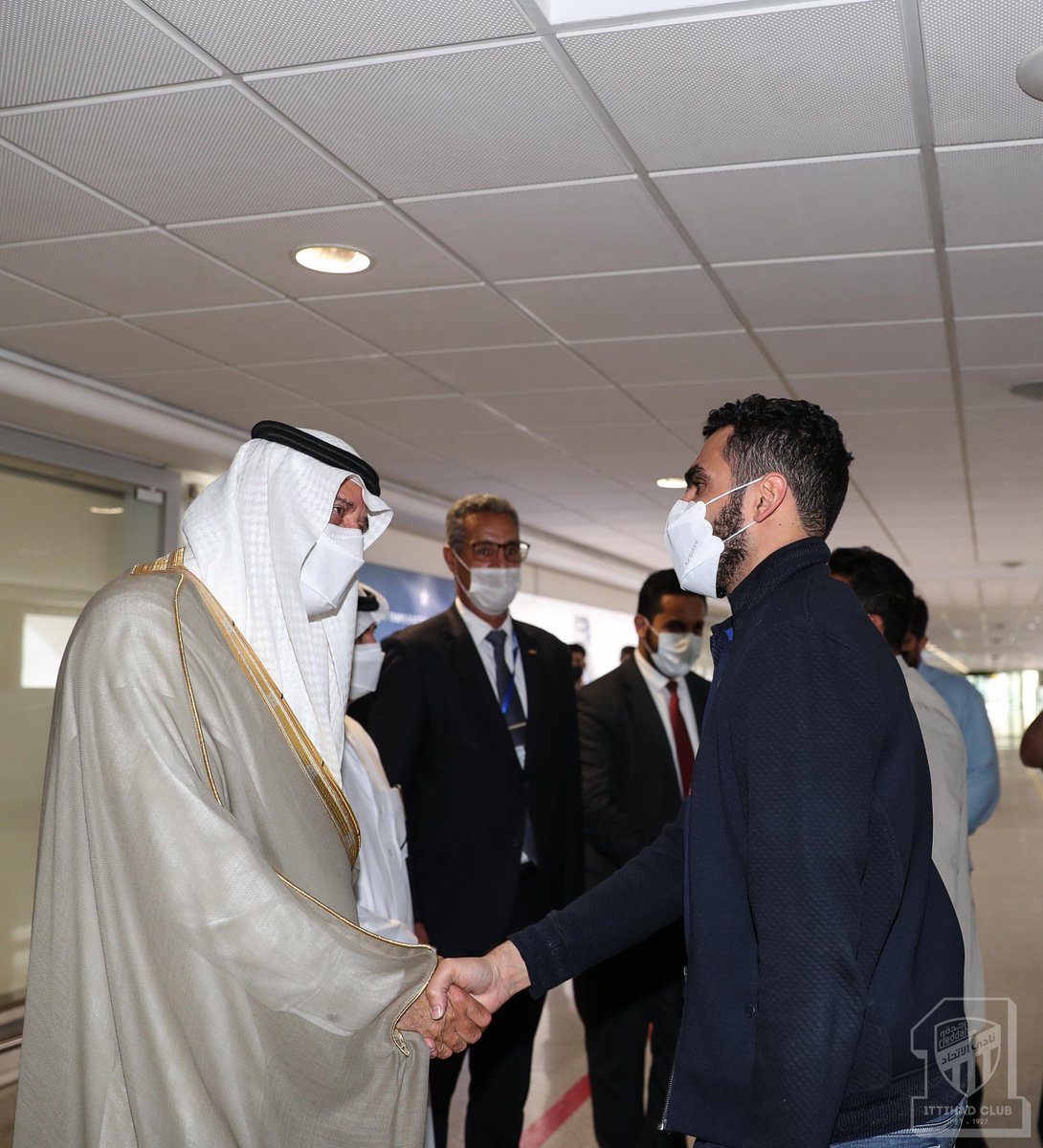 ittihad's tweet image. 📝📸 بعثة الفريق الكروي الأول في المغرب