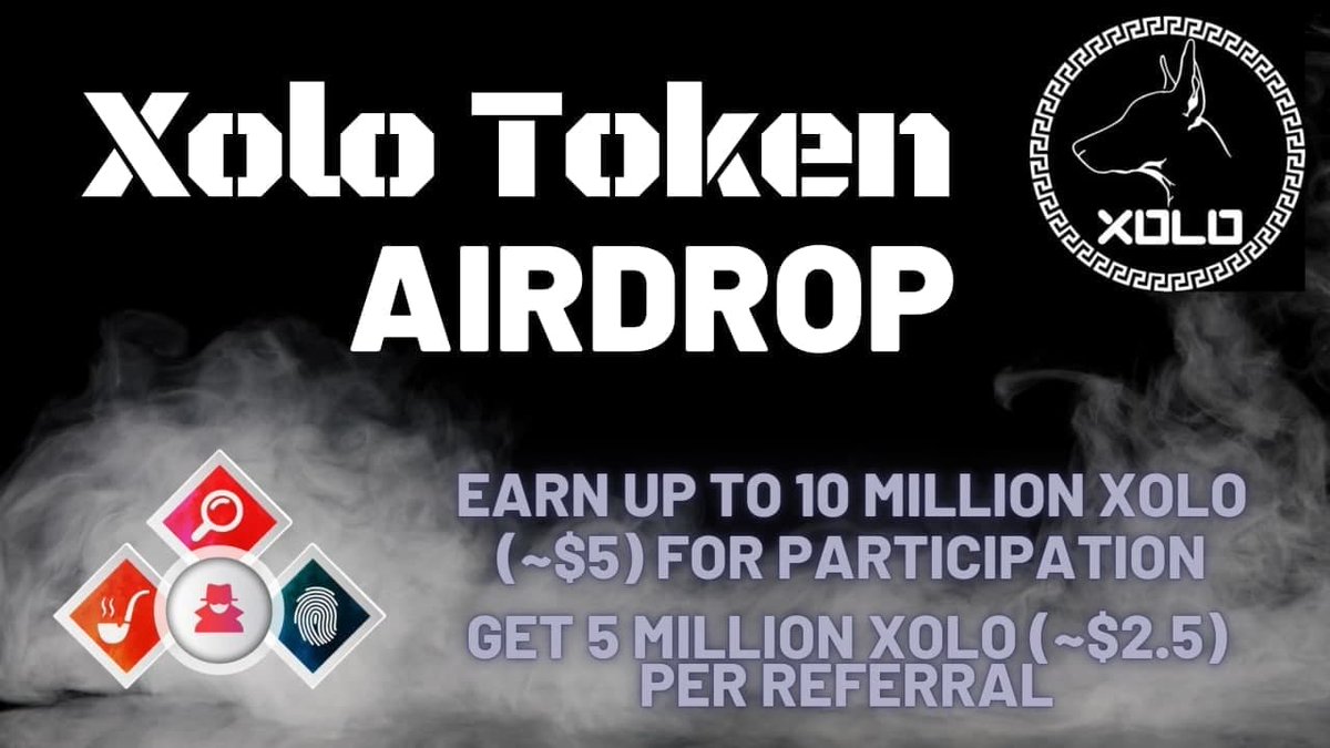 🔍 New #Airdrop: Xolo Token

💲 Reward: Up to 10M XOLO [~$5] + 5M XOLO [~$2.5] referral pool

🔴 Start the airdrop bot: t.me/XoloTokenAirdr…

🔘 Do the tasks on the bot &amp; submit your data

🔘 Details: youtu.be/iCWpQsGOec4

#Airdrops #AirdropDetective #BNB #XoloToken #BSC