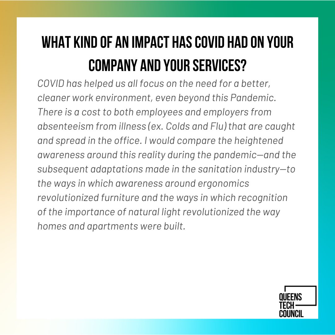 QueensChamber's tweet image. For this week’s #QueensTechCorner, we spoke with Nadine Cino, CEO of @sanichekny, a Queens-based sanitation technology start-up that has been working harder than ever during the pandemic to keep New Yorkers safe.

#QueensTechCorner #QueensTech #TechInQueens