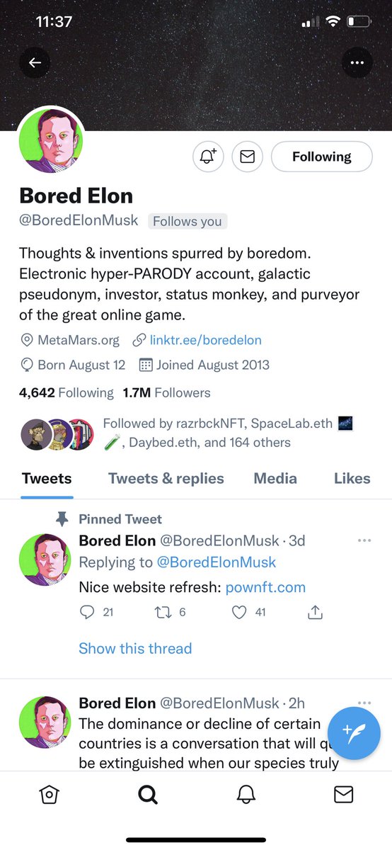 0xMistBlade's tweet photo. Got followed as well buy one of the 🐐 @BoredElonMusk make sure to give him a follow for some of the best content on Twitter guys

✅ Retweet this Tweet
✅ Follow @mraxiee @BoredElonMusk 
✅ Tag 3 friends

#giveitall #MrAxie #axiewear #axievibes #AxieInfinity #AxieScholarship https://t.co/3Gh6oxivGU