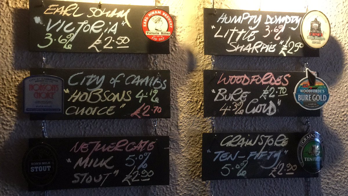 Really busy on hear tonight <a href="/WoodfordesBeer/">Woodforde's Brewery</a> Bure Gold &amp; <a href="/NethergateBrew/">Nethergate Brewery</a> Milk Stout going down well. Looking forward to <a href="/mauldonsbrewery/">Mauldons Brewery</a> Silver Adder due on tomorrow.