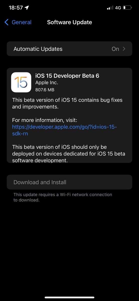 MaxdMerc's tweet image. iOS 15 Developer beta 6

#iOS15DevBeta6

#Apple #iPhone #iOS