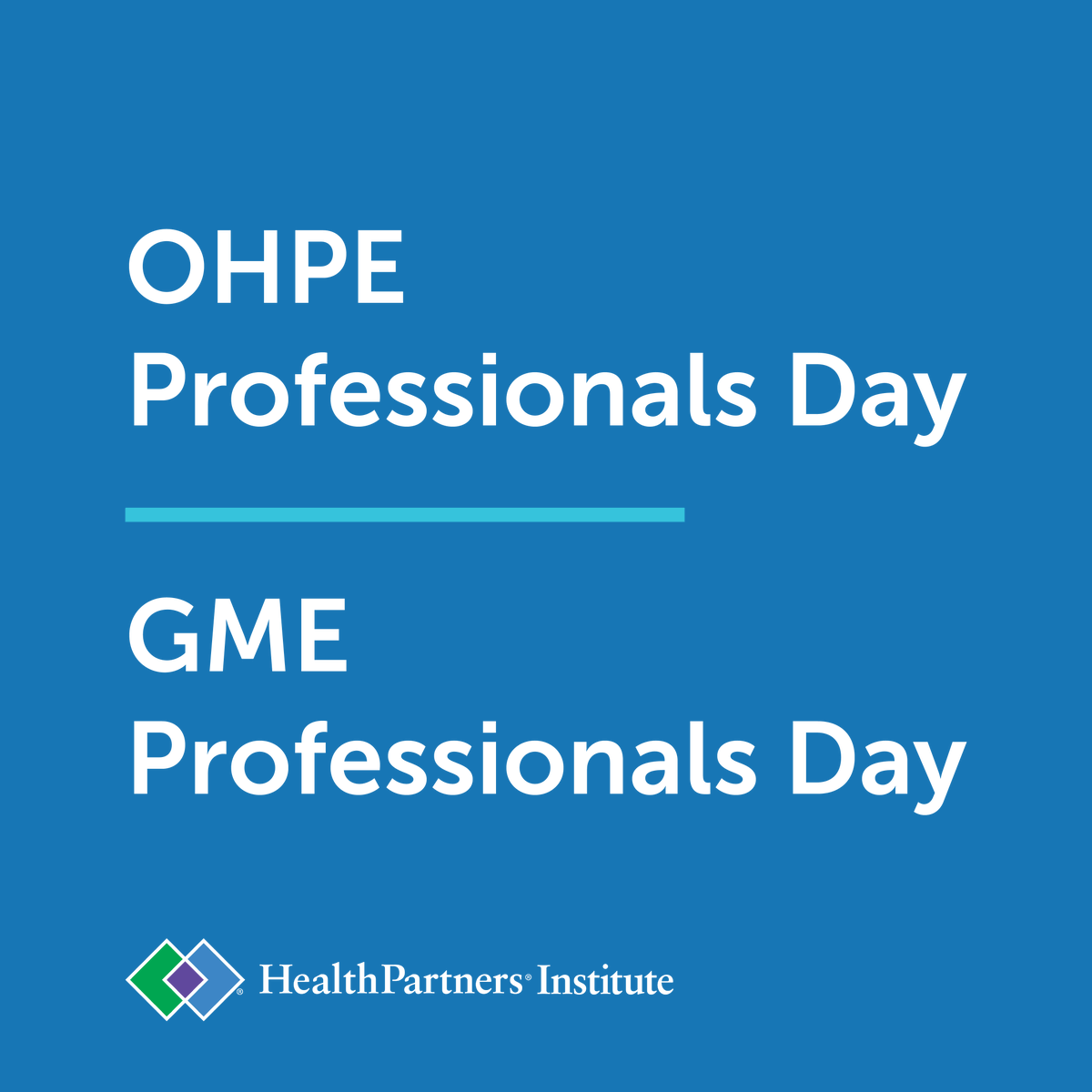 HealthPartners OHPE tweet media