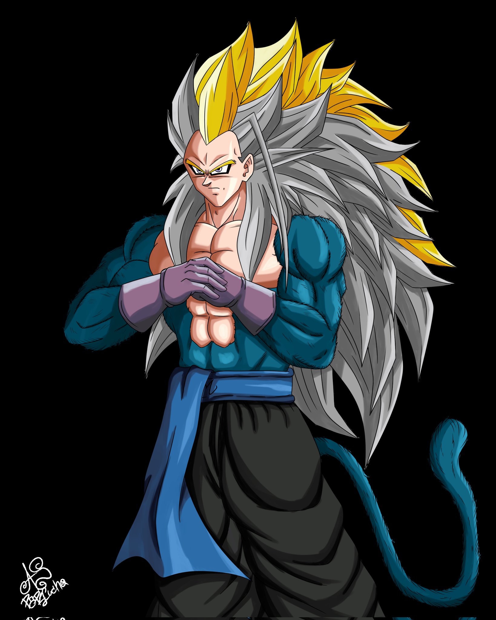 PapeluchoAS på X: Vegeta ssj5 versión reiq #dragonballaf