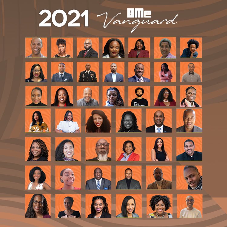 Please join us by welcoming the 2021 BMe Vanguard to the family.
Congratulations to the 45 amazing Black leaders who have been named to the 2021 cohort of “Vanguards for the Next Narrative for Black America.” 
#2021BMeVanguard #BMeCommunity