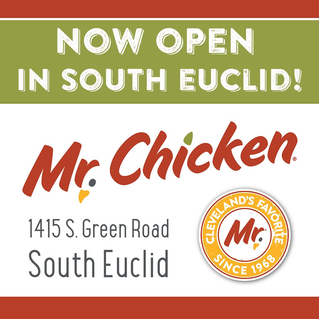 MrChickenTweets's tweet photo. ๐จNOW OPEN!๐จCome visit us at our new location in South Euclid. We can't wait to serve you! #mrchickenCLE #SouthEuclid #BestChickenEver https://t.co/IeAWGYiueW