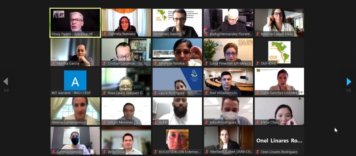 letyjimenezglz's tweet photo. Inició una nueva edición del #CursoIGLU, un espacio interamericano de interacción y actualización para el desarrollo de competencias de liderazgo y gestión de directivos de IES. En la apertura tuvimos el placer de contar con Doug Parkin de @AdvanceHE como conferencista invitado. https://t.co/NBY1anWVgL