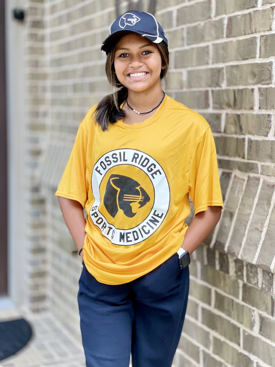 And so her high school activities begin…. Dropped off Andrea to observe the <a href="/FossilRidgeKISD/">Fossil Ridge High School</a> athletic trainers this morning, she comes home decked out in sports medicine gear.  We better hold on for this 4 year roller coaster ride!  I know time will fly by. #ItsBetterAtTheRidge