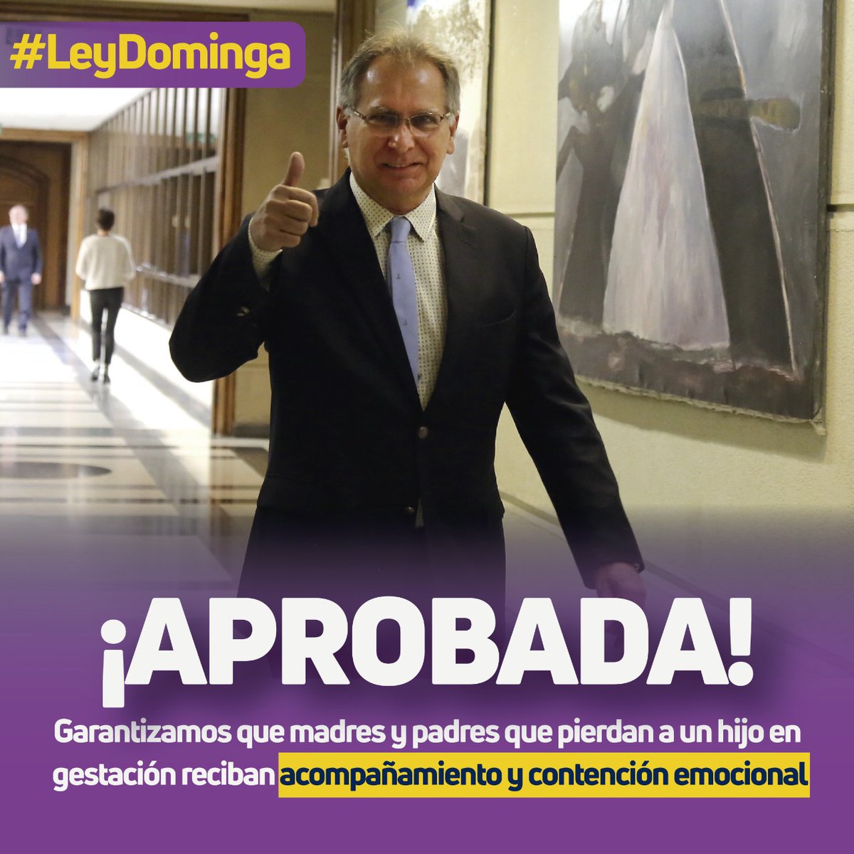 🔵 #LeyDominga despachada 👍

Humanidad, empatía, acompañamiento y respeto, son los pilares de esta medida destinada a los padres y madres que hayan sufrido la pérdida de un hijo en gestación