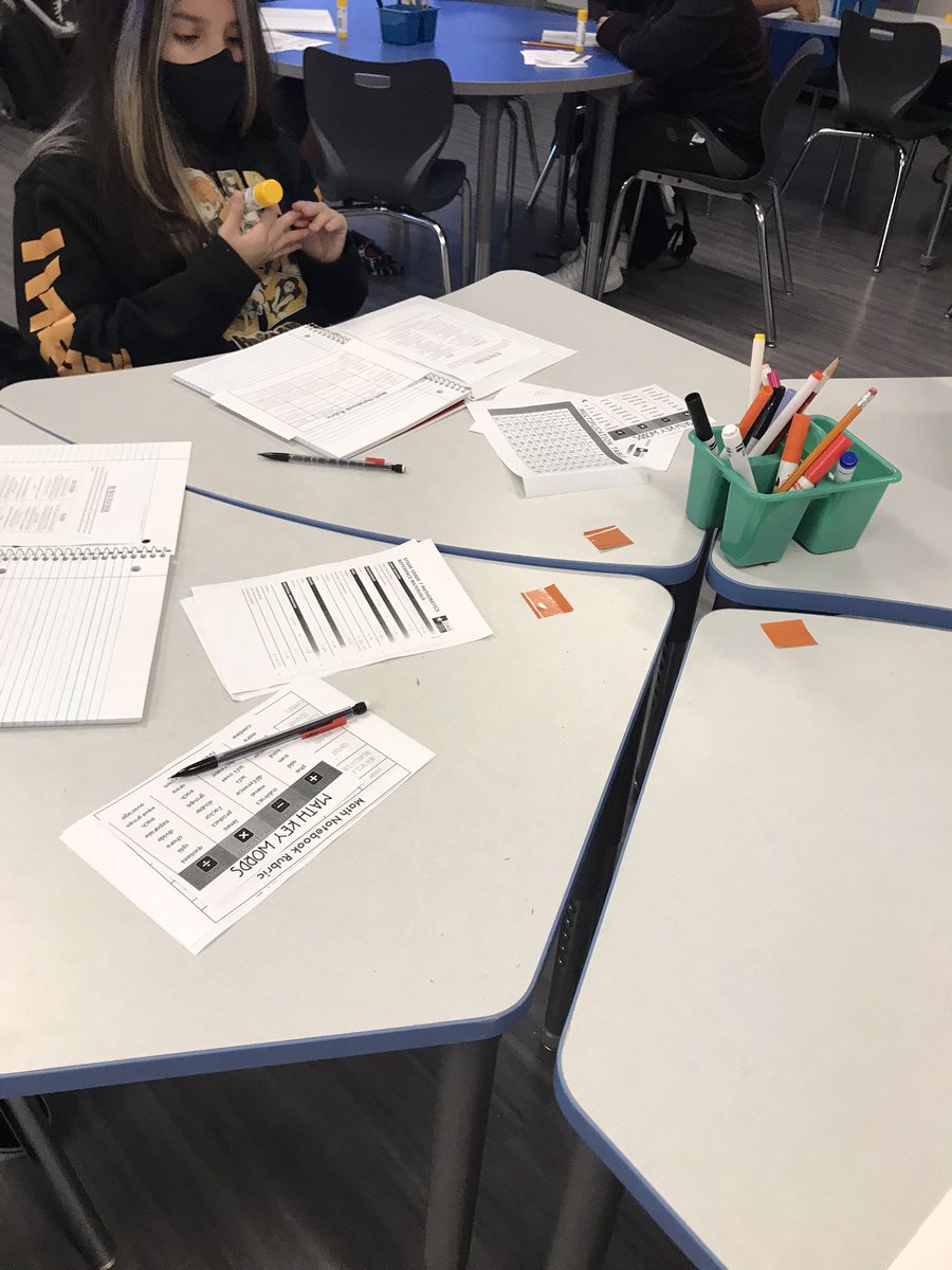 ladonnaschwab's tweet photo. Field 7th grade math students getting success ready!  Setting up their spirals with math reference charts, progress monitoring sheets, and other resources.  #VFMS #WeAreCFBMath #TogetherWeRiseCFB https://t.co/VccIjPY72d
