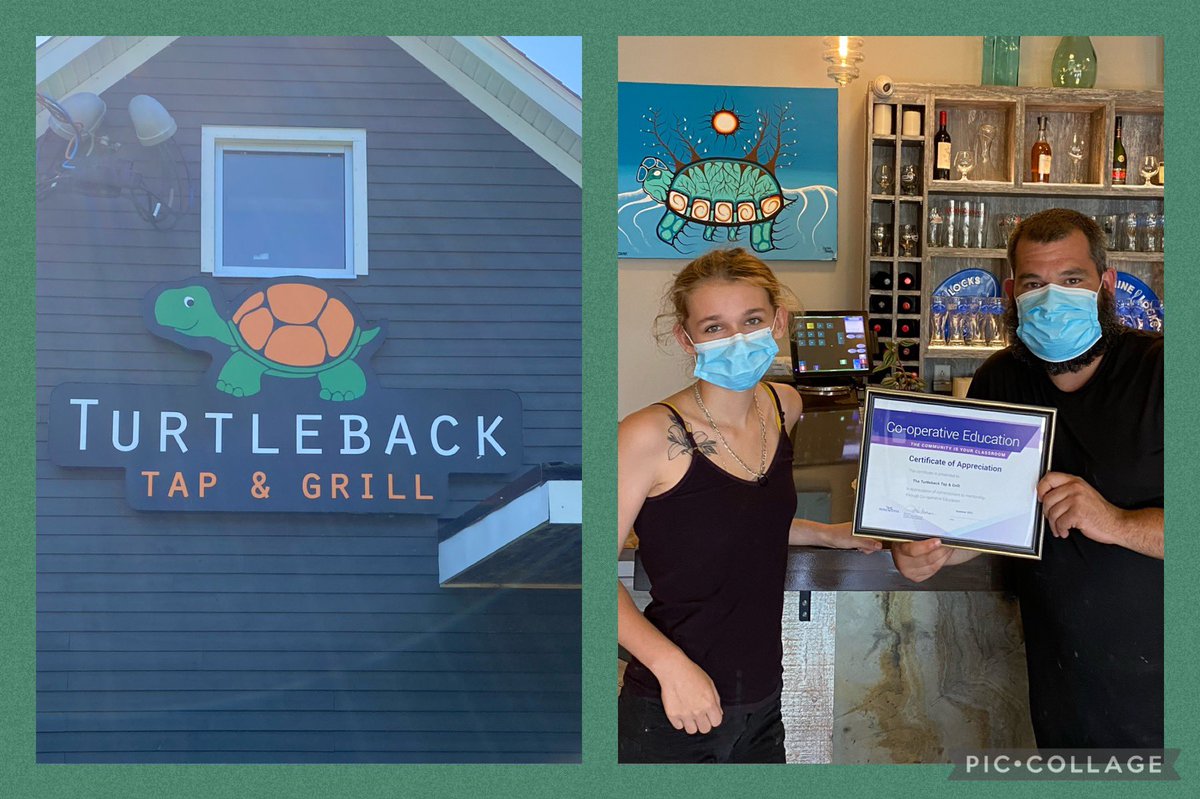 John_E_MacLean's tweet photo. Great sunny day to stop by the #Turtleback to visit @lockviewhigh O2 co-op student, Rylie, as she finishes up her placement hours. Big thanks to her mentor Matt! #CulinaryArts https://t.co/UKG72afR8E