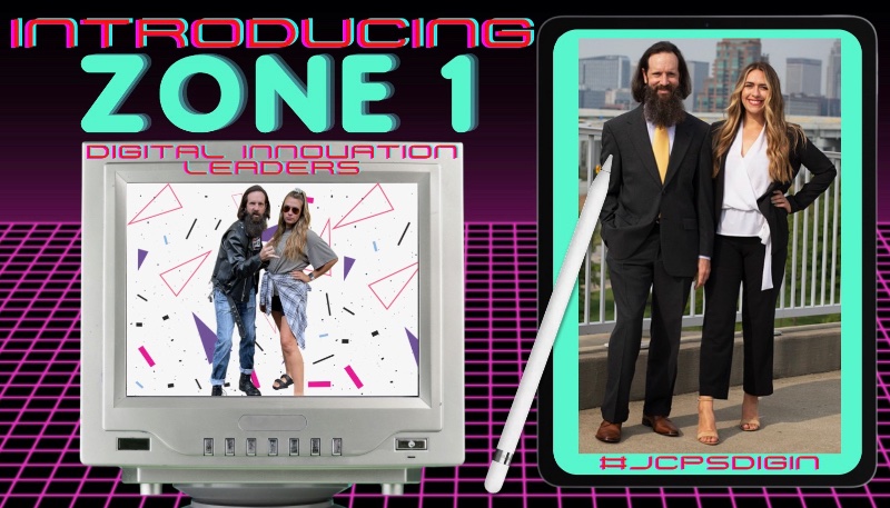 JCPSDigIn's tweet photo. Introducing your ELE Zone 1 #JCPSDigIn Leaders! Along with providing exceptional CARE for Zone 1, Tim also leads JCPS Robotics programming and Rebecca leads the Sphero and Digital Learning Channel strategy for JCPS! YES. https://t.co/YlG944gThm