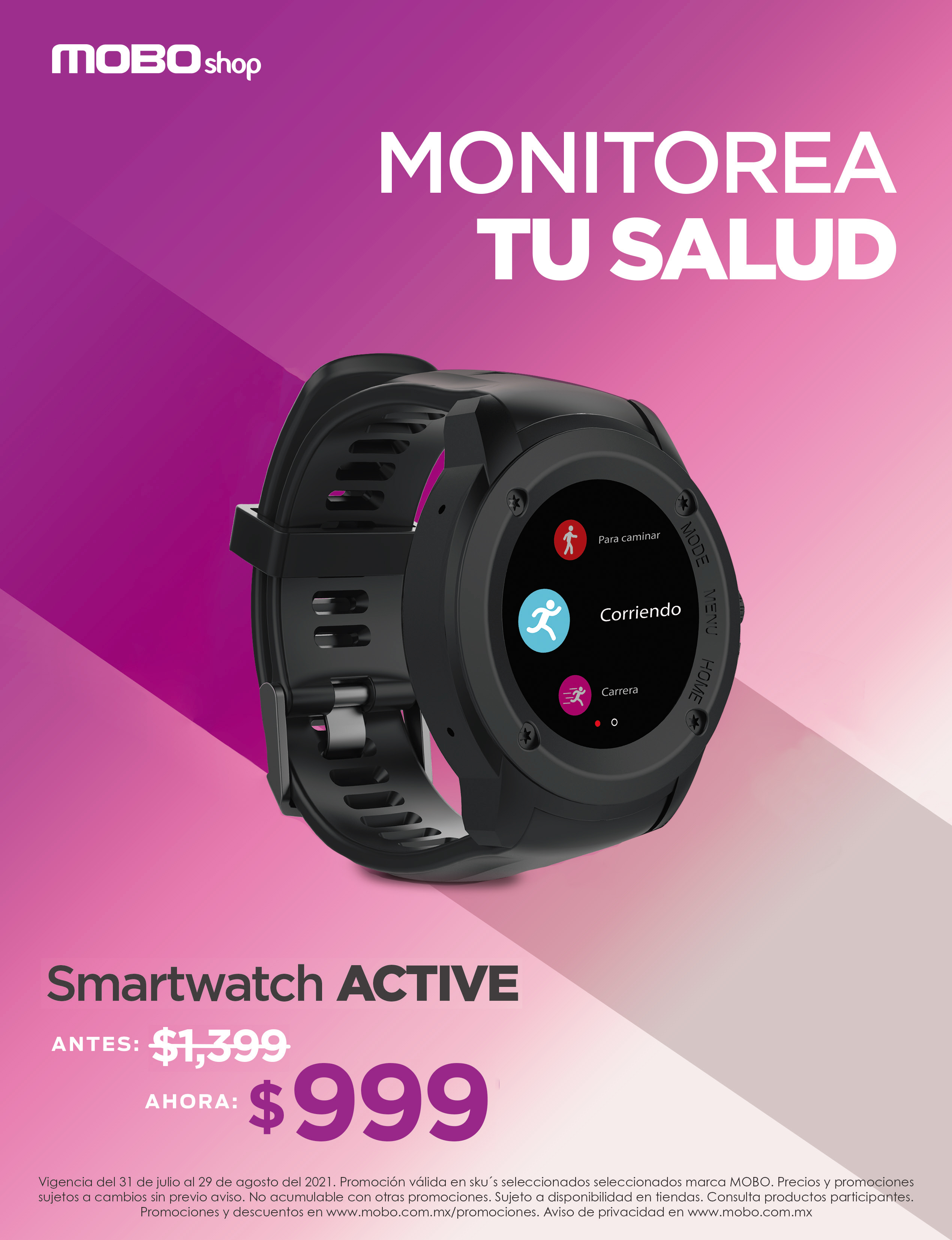 Smartwatch mobo active sale