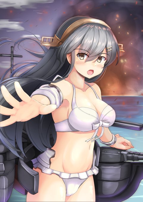 勝手は!榛名が!許しません!(水着)
#艦これ
#榛名 