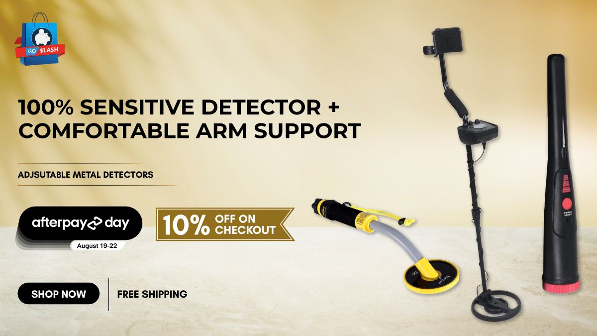 goslashofficial's tweet photo. Check out our range of metal detectors and bring out the fun treasure hunter side of yours! Get 10% OFF on checkout at our Afterpay Sales. Shop now at https://t.co/yvXsp68xFZ. #afterpay #metaldetectors #metal https://t.co/oSZEluihgP