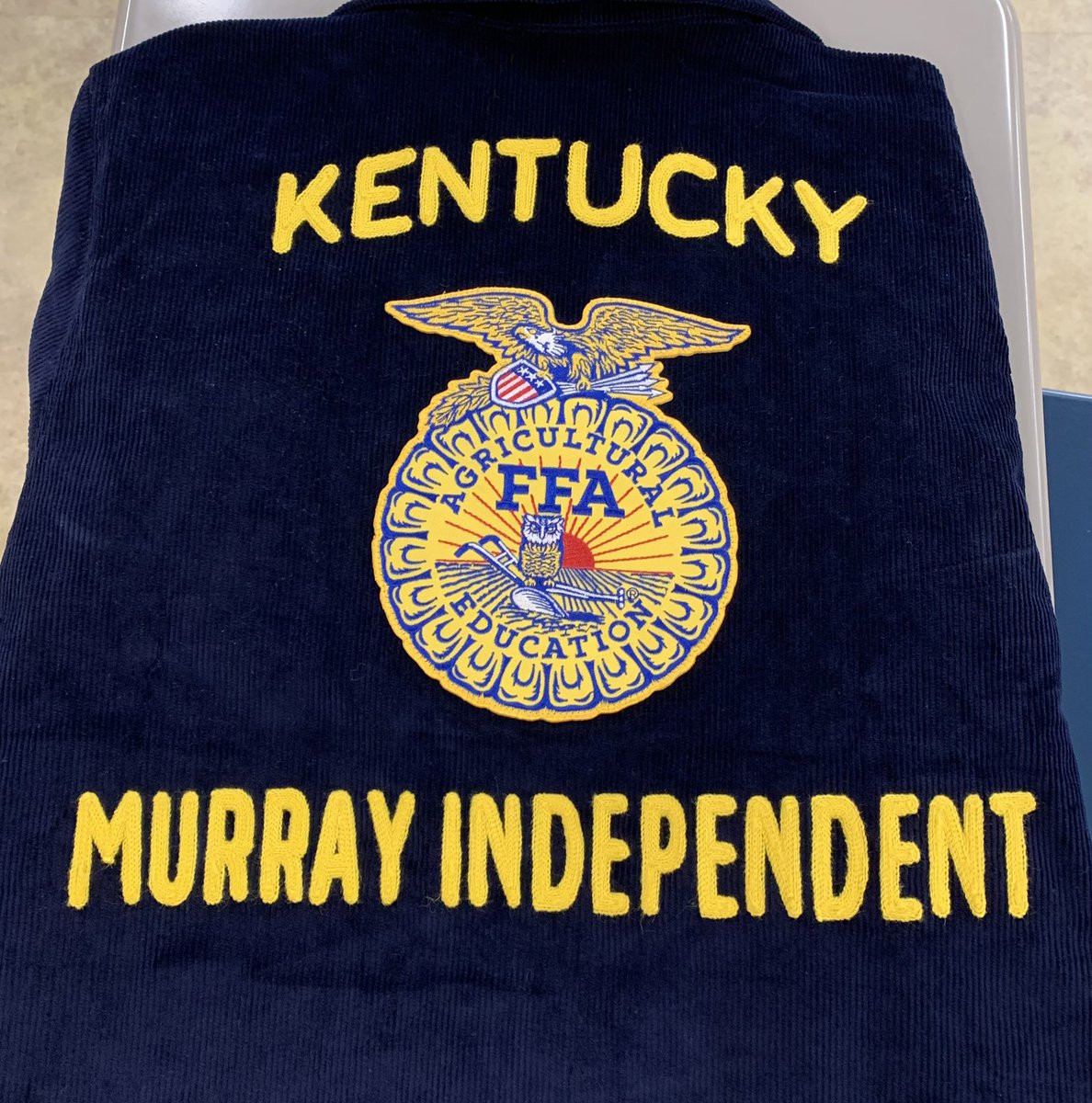 MIHSFFA's tweet photo. Our Chapter set of FFA jackets came in today!! Now FFA members can borrow one if they want to compete and don’t have a jacket! FFA is for all Agriculture students! Can’t wait to see what Murray Independent FFA Chapter accomplishes this year! ❤️ 🐯 #murrayschools https://t.co/md4hMyAzXr