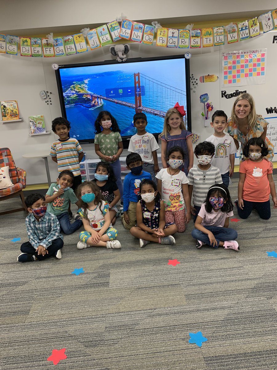 Mrs_Wolpert's tweet photo. We had a GREAT first day of Kindergarten today!! We are going to have a wonderful year together! #PKBFamily https://t.co/D5tl7ueV3y