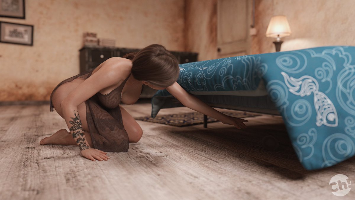 "Really needed to pushed it so far under the bed?"