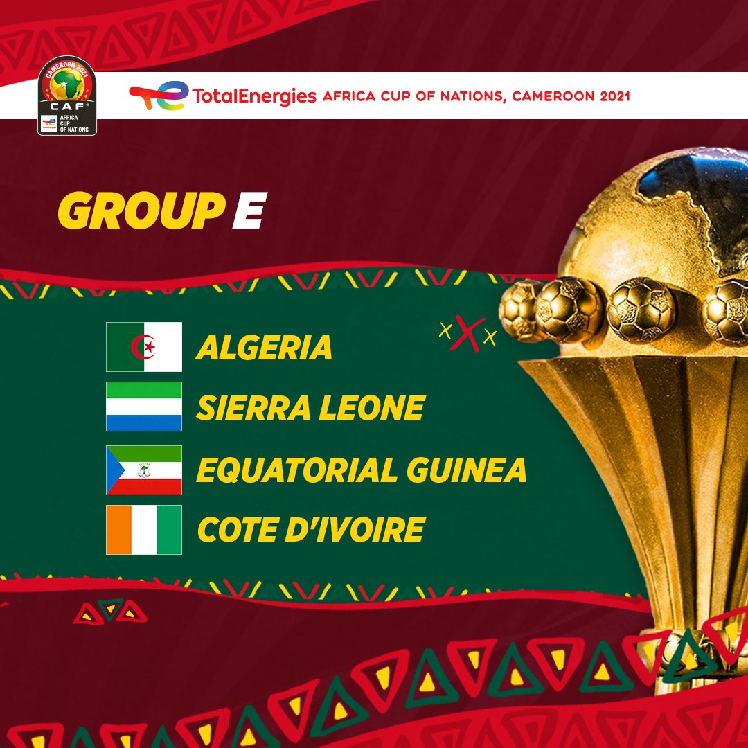 CAF_Online's tweet photo. Group E. ✅

#TotalEnergiesAFCON https://t.co/LqbqarzTtf