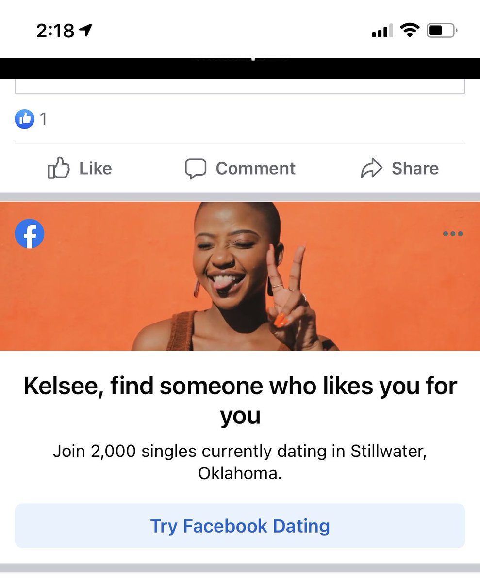 kelseembrown's tweet photo. Even Facebook knows how single I am... https://t.co/k8JtJGptuc