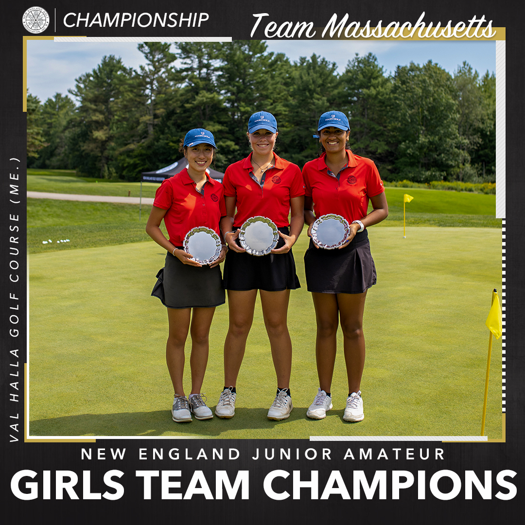 PlayMassGolf's tweet photo. Team Massachusetts cleaned up at the #NEJunior Amateur Championship (@NEGA_Golf) 🔥🔥
🏆 Boys Team Champions
🏆 Girls Team Champions
🏆 Girls Individual Champion (Annie Dai)
#MassGolf | #PlayMassGolf https://t.co/IyMGQbI2Ql