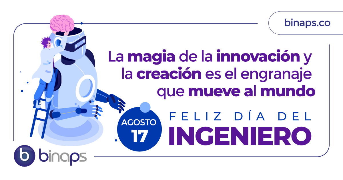 binapscol's tweet photo. Las ideas de un ingeniero son el principal motor que ayuda a generar una mejor creación. Gracias por facilitarnos la vida a través de su conocimiento e ingenio. 👷✨
.
.
.
#diadelingeniero #ingenieros #innovacion #ingenio #creacion #felizdia #martes #binaps #software #colombia https://t.co/z80Nf2Yl8e