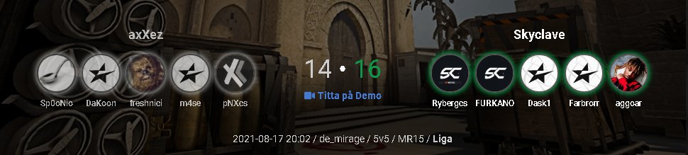 Skyclave_'s tweet photo. [#ESEA]

GG's! Tight game against #axXez.

We take the win on Mirage 16-14 

Wellplayed

@aggoar 
@rybergCS 
@ahlander_eric 
@BarisE99 
@FarbrorrCS https://t.co/p5fAMDCdJs