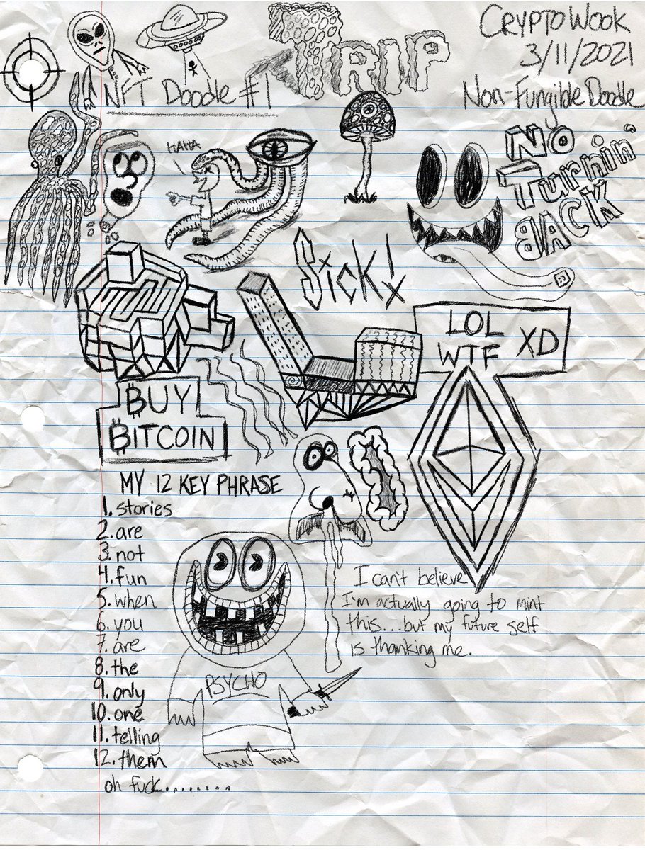 meximeltmaxi's tweet photo. 🎁🎁G I V E 🎁A W A Y🎉🎉 After such an amazing time in the NFT space I'm so excited to start paying it forward with some #FreeNFTs
To win one of my favorite @crypto_wook pieces "Non-Fungible Doodle #1"
😻Follow me
💖Tag someone with a compliment
💙Extra opportunities 👇👇 https://t.co/AP6TAym5cP