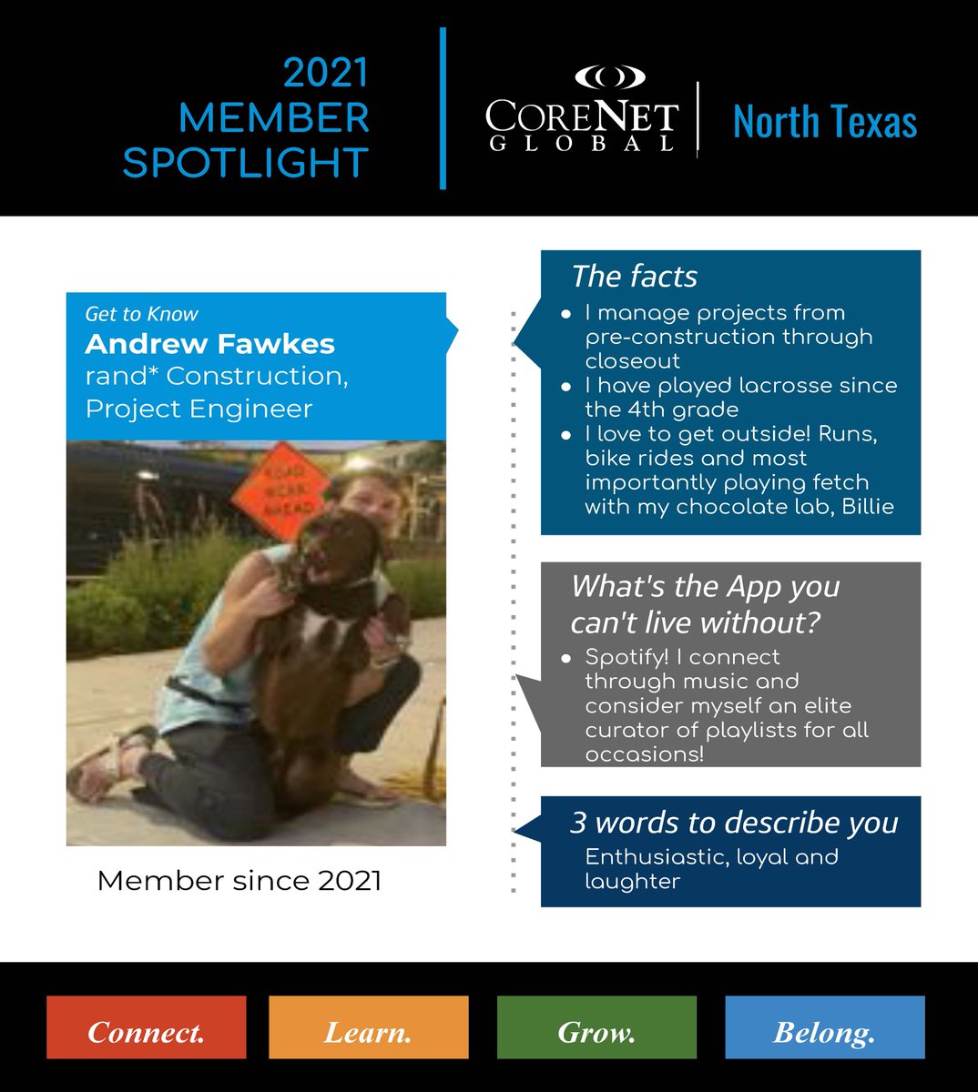 CoreNetNorthTex's tweet image. Welcome, Andrew Fawkes, to our CoreNet North Texas family! Andrew loves to connect through fitness - so be on the lookout for a group event &quot;Conditioning on the Katy&quot; coming soon!