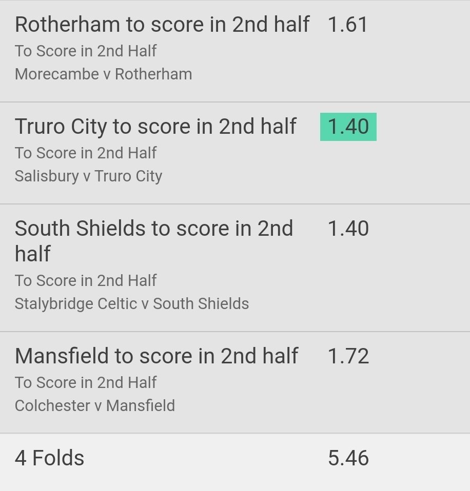 wizard_season's tweet image. Halftime UK 4-fold @ 5.46

Stake 0.5% (low)