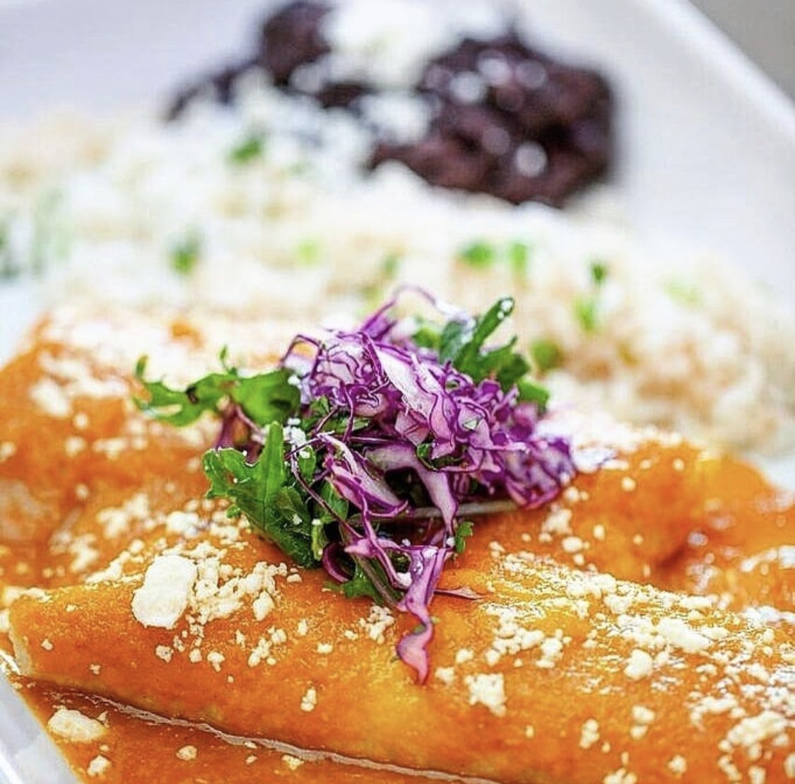 WaterStDallas's tweet photo. We know it’s #TacoTuesday but can we Taco ‘Bout 🌮🗣 these ENCHILADAS from @hugosinvitados  YUM! #DallasEats #TexMexTuesday #IrvingFoodie https://t.co/MhjPRMoXlh
