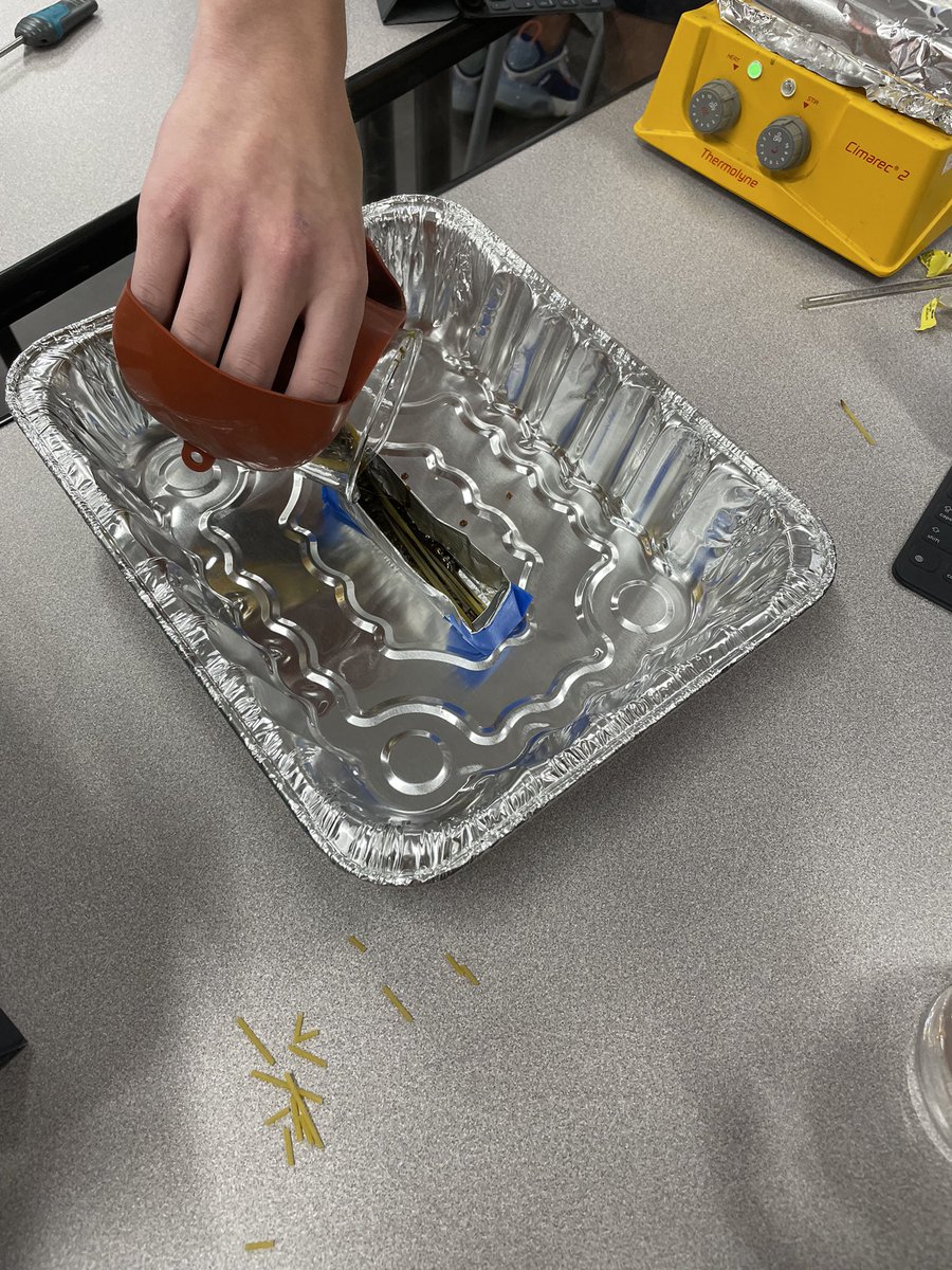 First day of school and my <a href="/CoppellSTEM/">Coppell Engineering</a> room smells like caramel.  Melting Laffy Taffy to make beams.  We made a mess and had fun. #Reset @CoppellCTE <a href="/CoppellHigh/">🏫 Coppell High School 📚</a>