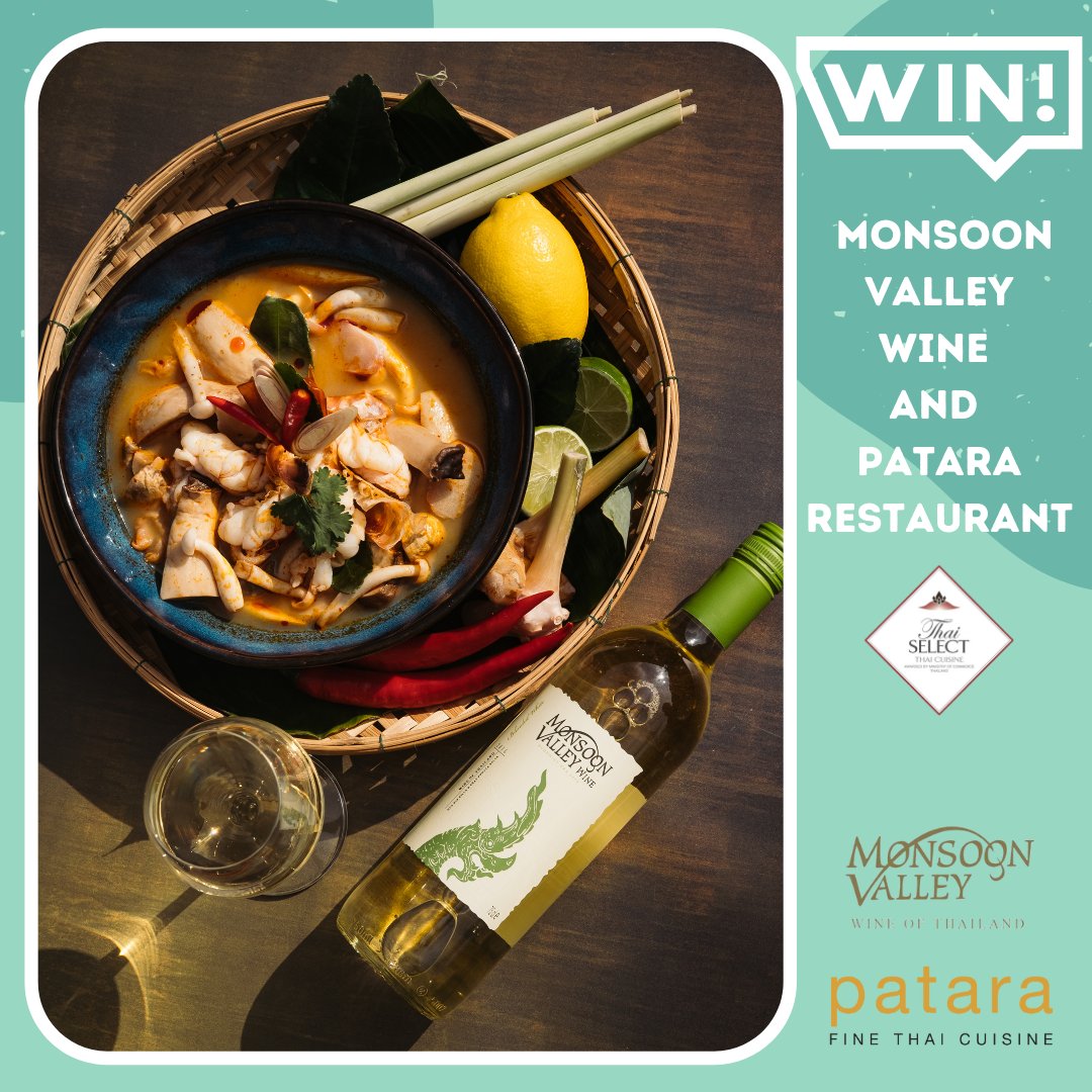 Looking for an authentic Thai meal out for a very #MyThaiDay? WIN a £100 voucher to spend at <a href="/PataraLondon/">Patara Restaurants</a> and a case of <a href="/MonsoonValleyUK/">Monsoon Valley Wine</a> 🍾
Follow 
<a href="/ThaiKitchenUK/">Thailand Kitchen of the World UK</a> , <a href="/PataraLondon/">Patara Restaurants</a> &amp; <a href="/MonsoonValleyUK/">Monsoon Valley Wine</a> 
, retweet &amp; tag a friend. Ends 24 Aug, UK+18yrs