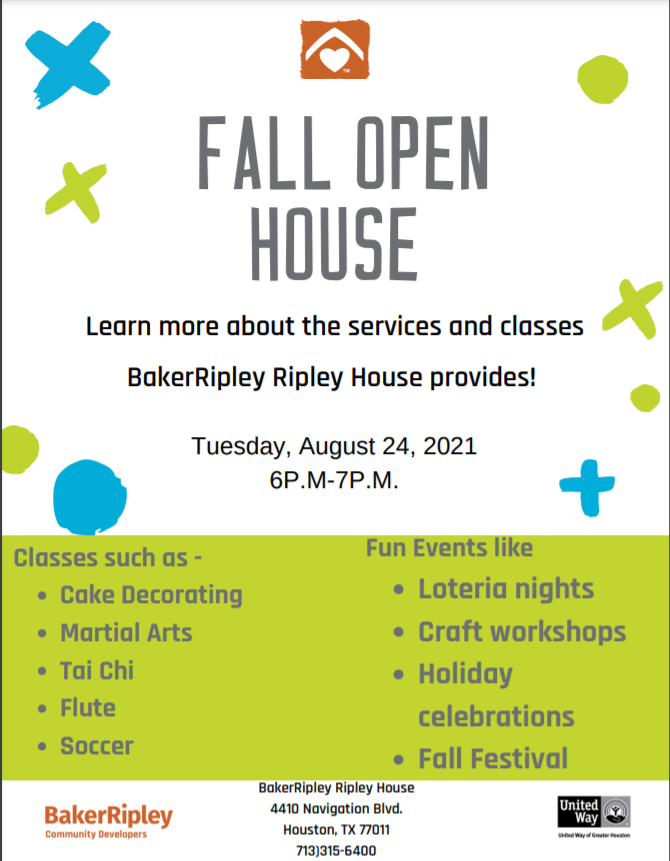 DeZavalaWRAP's tweet photo. @BakerRipley is an incredible resource in our community. Check out their open house to see how they can help you and your family. Tuesday, August 24th, 2021  6-7pm.

See pictures below for FOOD DRIVE information. 🥦🥕🍞 https://t.co/rRbr2kZd1J