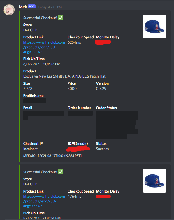 Levi_S3nP4i's tweet photo. Cookin' Up Restocks All Day Long!!! S/O @wrathsoftware for the foots cook &amp; @MEKRobotics for HatClub cook.

G👑: @StepBroACO @TheNorthCop @forbiddengroup @AMNotifyCA @Soleus @CarbnIO @polarchefs 

P🌐: @PortalProxies @Leafproxies @UnknownProxies https://t.co/96T57yjptW