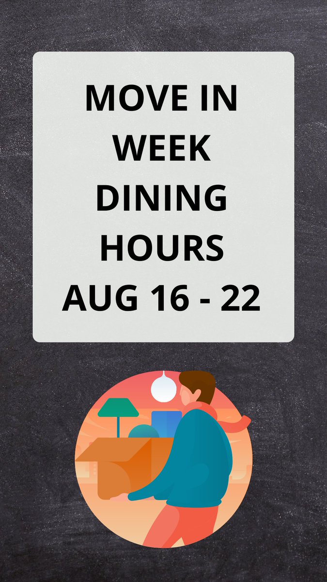 BarryUDining's tweet image. Move in week dining hours!!