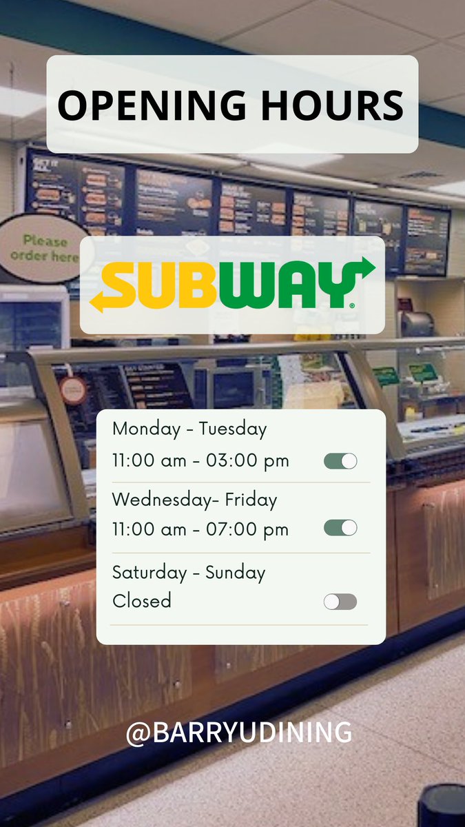 BarryUDining's tweet image. Move in week dining hours!!