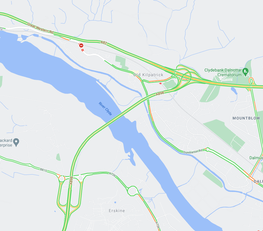 ⛔ CLOSURE ⛔ 

The Erskine Bridge #A898 northbound will be closed from 21:00 tonight (17th August) until 06:00 tomorrow (18th August) for essential maintenance.

Please #UseAltRoute if you are travelling in the area this evening.