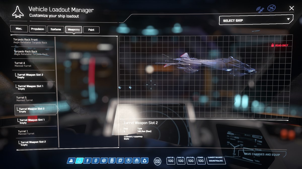 Introvert1sh's tweet image. Going by Subliminal&apos;s advice on his ship ranking video to make stealth bomber/Retaliator.
Went with one each component. all s2 Grade A stealth. Same with QT drive. no weapons. 9200km b4 missile lock. Hit with ease from 10k. vs 3000 km in Eclipse.

#StarCitizen #Retaliator