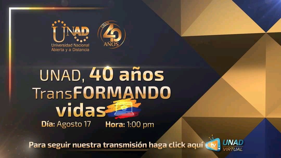 Celebra con nosotros los #40años de la UNAD mediante el siguiente enlace ⤵️
m.youtube.com/watch?v=YXg5HW…